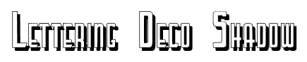 Lettering Deco Shadow font